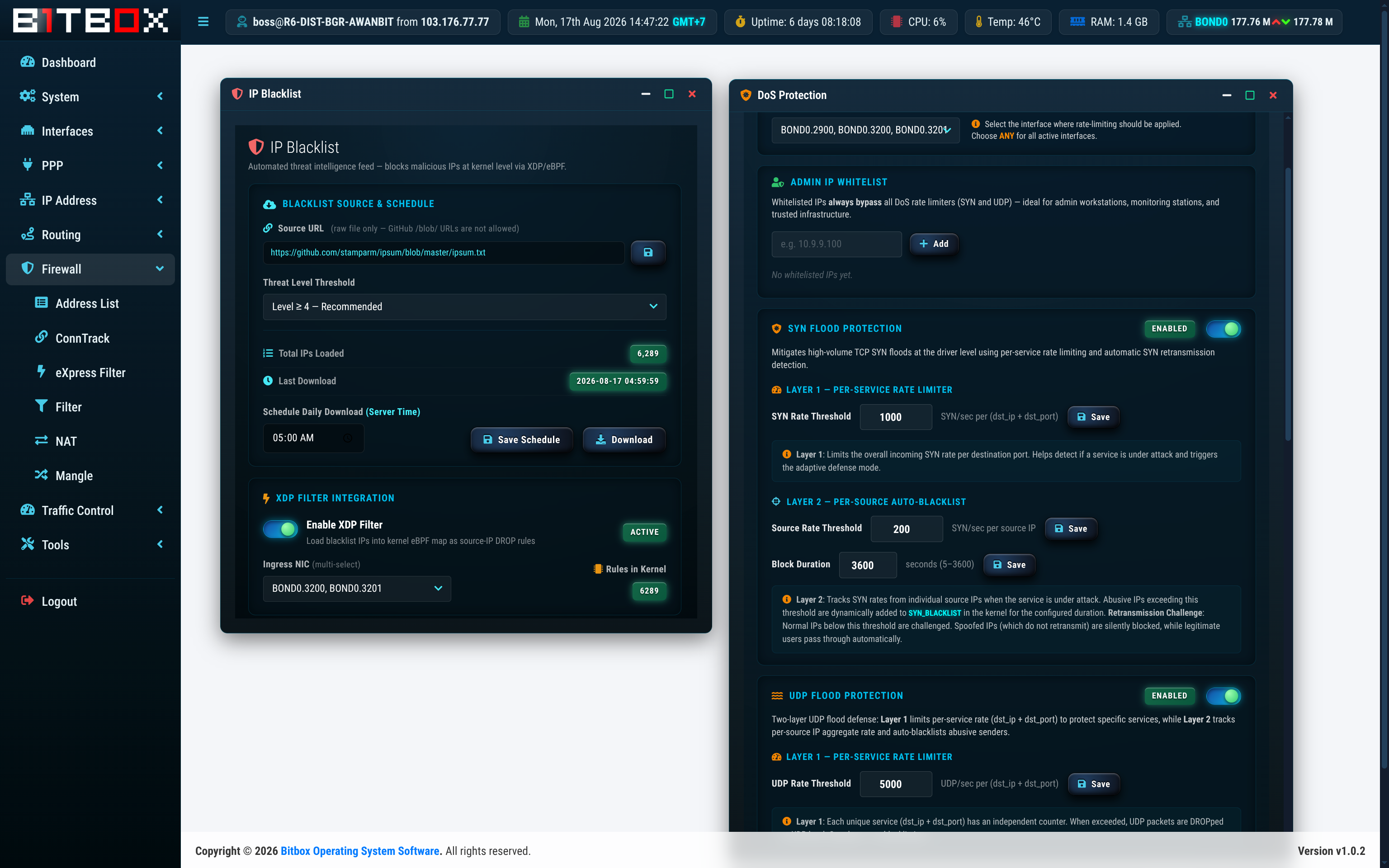 Blacklist & DDoS
